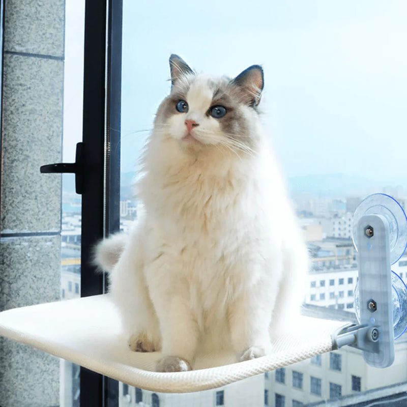 PurrNook – Foldbar Vindue kat-hængekøje med Let at rengøre cover  og sikker støtte