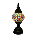 Artivio – Flerfarvet glasbordlampe med jernfod