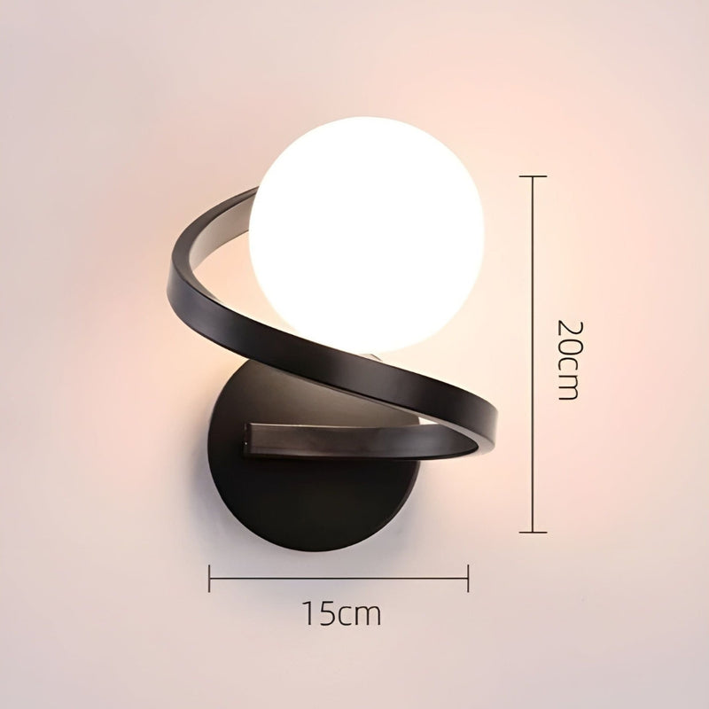 NordicGlow – Spiralvæglampe med moderne LED og stilfuldt spiraldesign til moderne rum