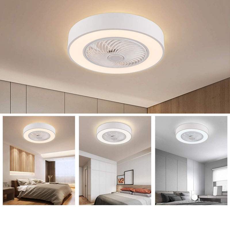 BreezeGlow - Moderne LED loftslampe med indbygget ventilator og lækkert design