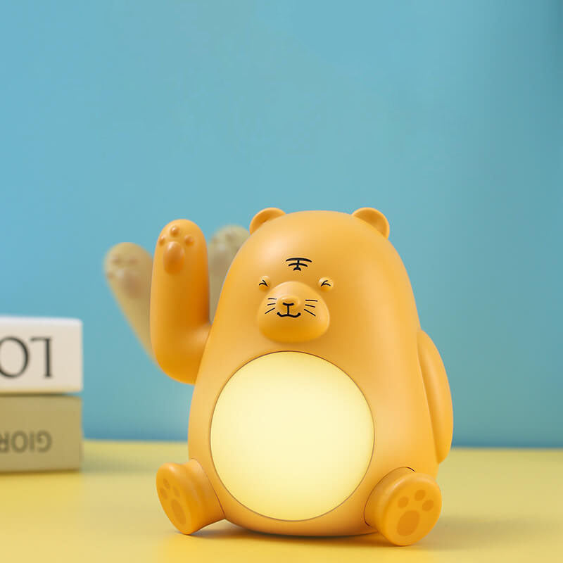 TigerGlow – Silikone USB-genopladelig LED-natlampe