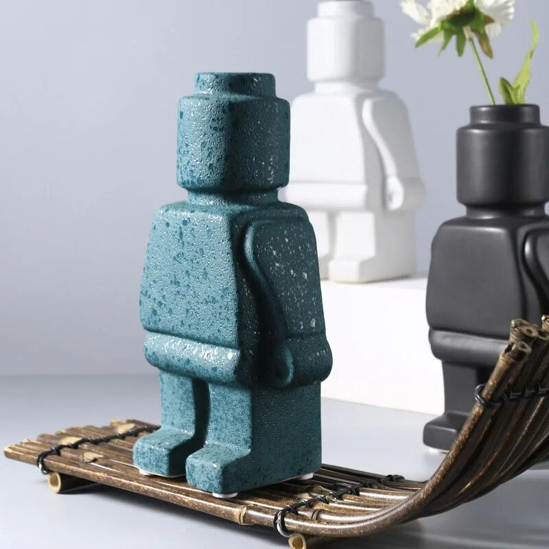 BrickBloom – Legende Resin Lego Kropsvase til Unik Hjemmeindretning