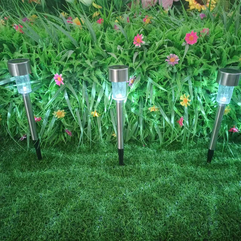 LumiPath – Solcelledrevet LED-udendørslampe i rustfrit stål med cylinder
