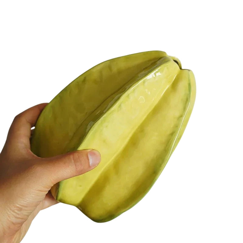 FruitForm – Grøn Keramisk Stjernefrugt-Vase til Bordpynt eller Små Planter