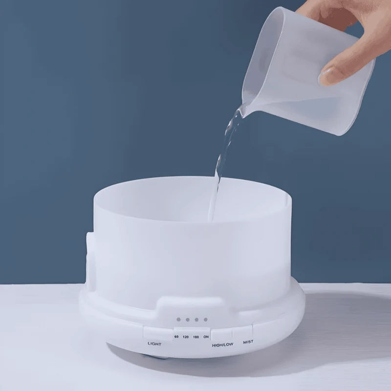 MistVibe – Fjernstyret aromaspreder med Bluetooth-højttaler og omgivende belysning