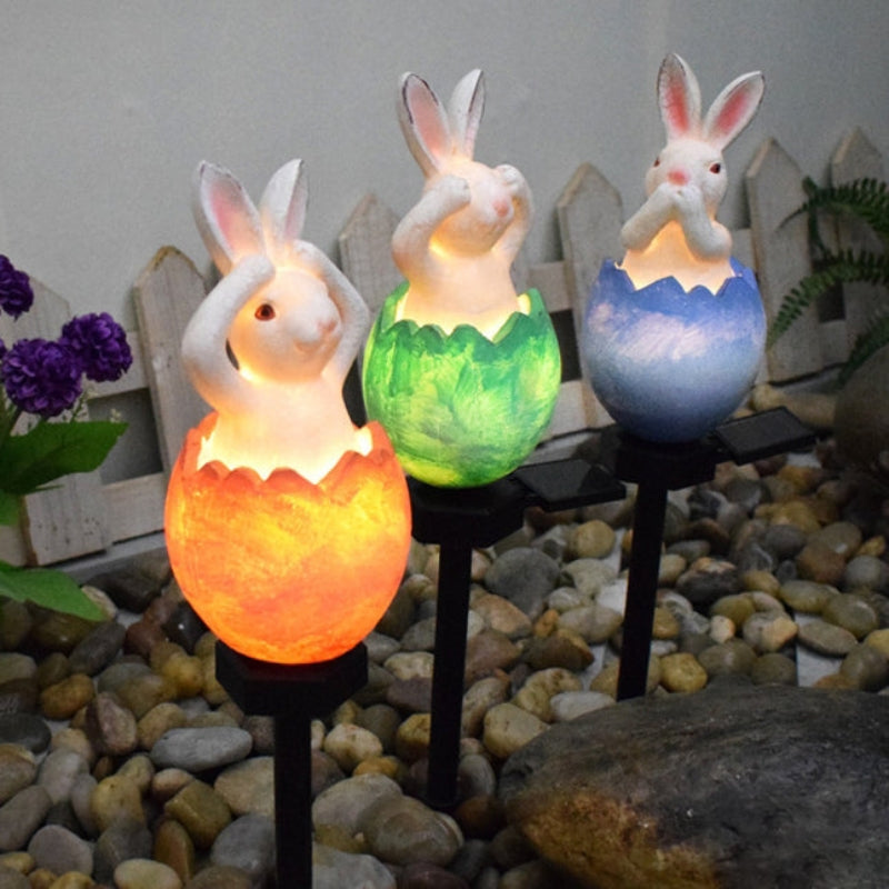 SolarBunny – Kaninformet LED Solcellelampe til Udendørs Brug