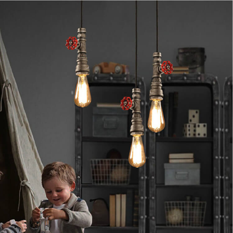 PipeLume – Industriel vandrørspendel med retro stil