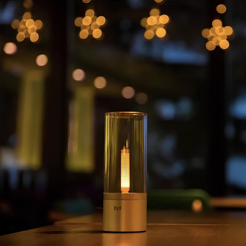 AuraGlow – Genopladelig Bordlampe med Glasrørdesign