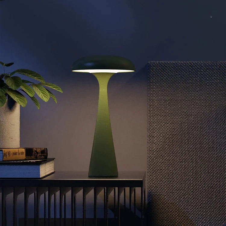 MushroomGlow - Elegant stilfuld LED bordlampe med belysning der kan tilpasses