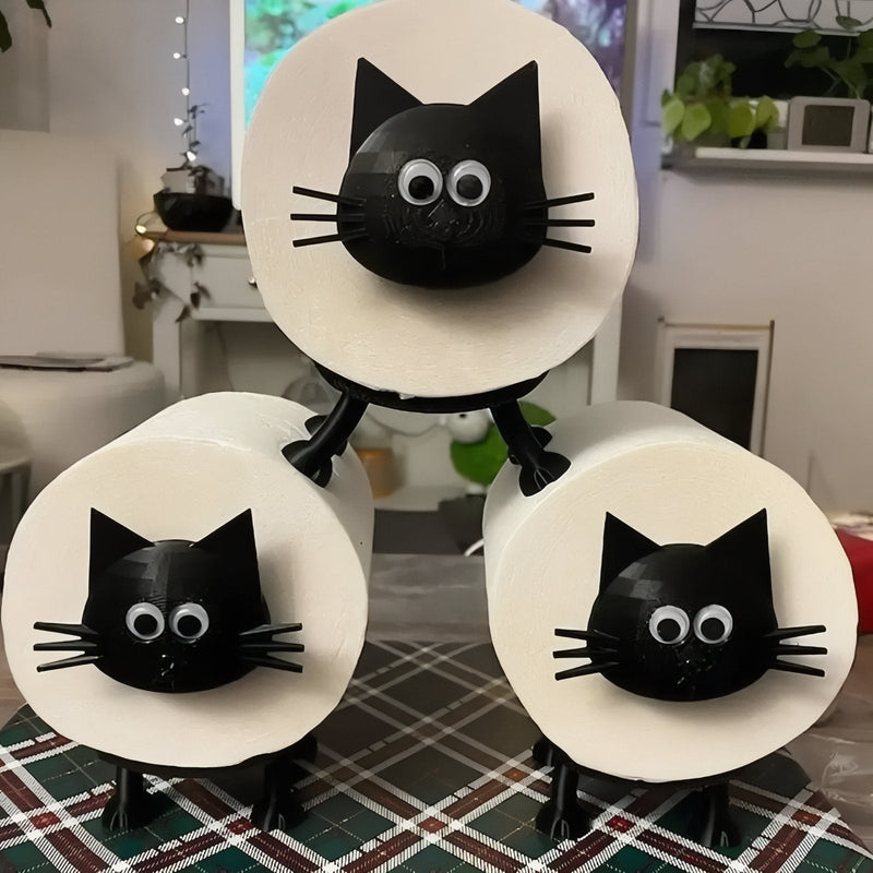 CatJoy – Animeret Kat Toiletpapir Dispenser til Sjovt og Funktionelt Badeværelsesdesign