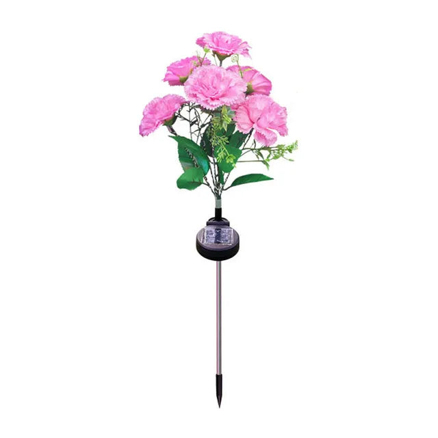 BrightBloom – Charmerende solcelledrevet havelampe med vejrbestandigt blomsterdesign og skumringssensor