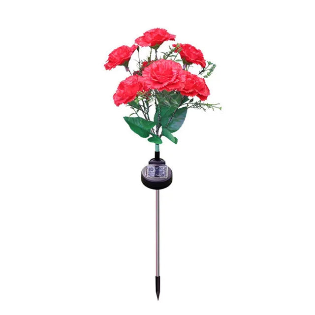 BrightBloom – Charmerende solcelledrevet havelampe med vejrbestandigt blomsterdesign og skumringssensor