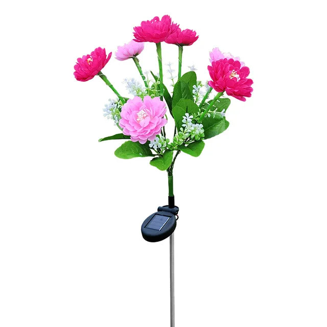 BrightBloom – Charmerende solcelledrevet havelampe med vejrbestandigt blomsterdesign og skumringssensor