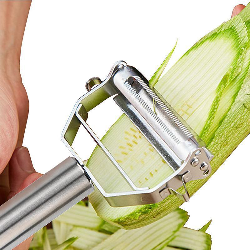 SlicePro – Ultraskarp skrællekniv med dobbelt blad og julienne-skærer