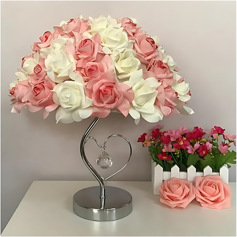 RoseGlow – Dekorativ lampe med elegant blomsterdesign og stilfuld base til ethvert rum