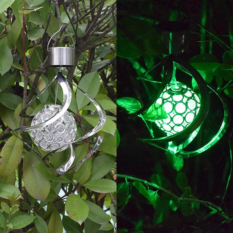 GardenWhirl - Solvindspinner lampe med farveskiftende LED