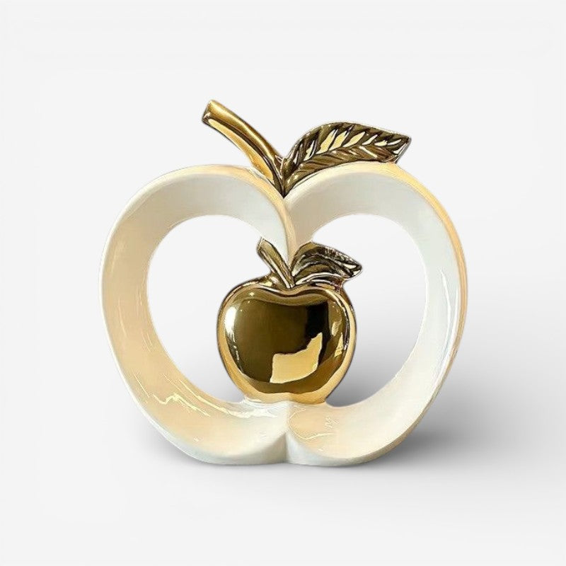 BloomFruit - Æbleinspireret Dekorativ Statue til Borddisplay