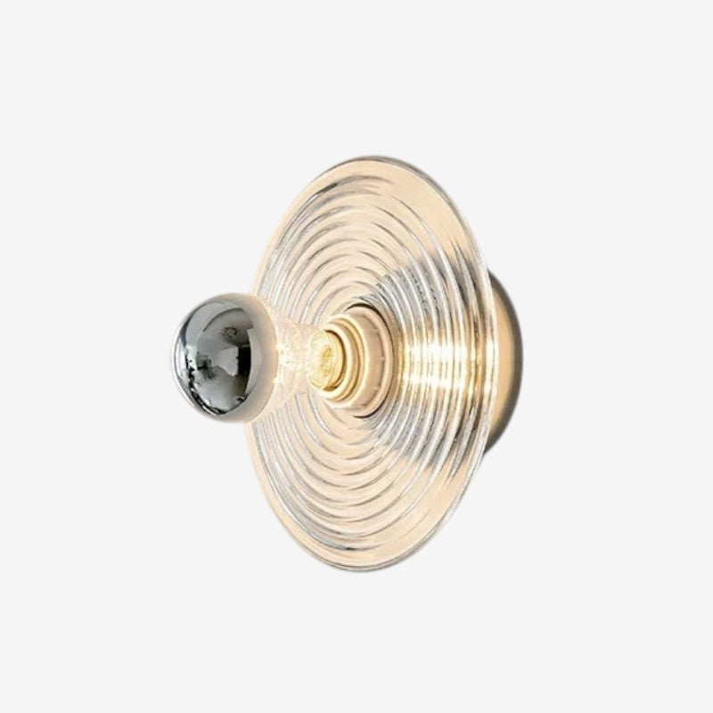 StripeGlow – Dekorativ rund væglampe med stribemønster design