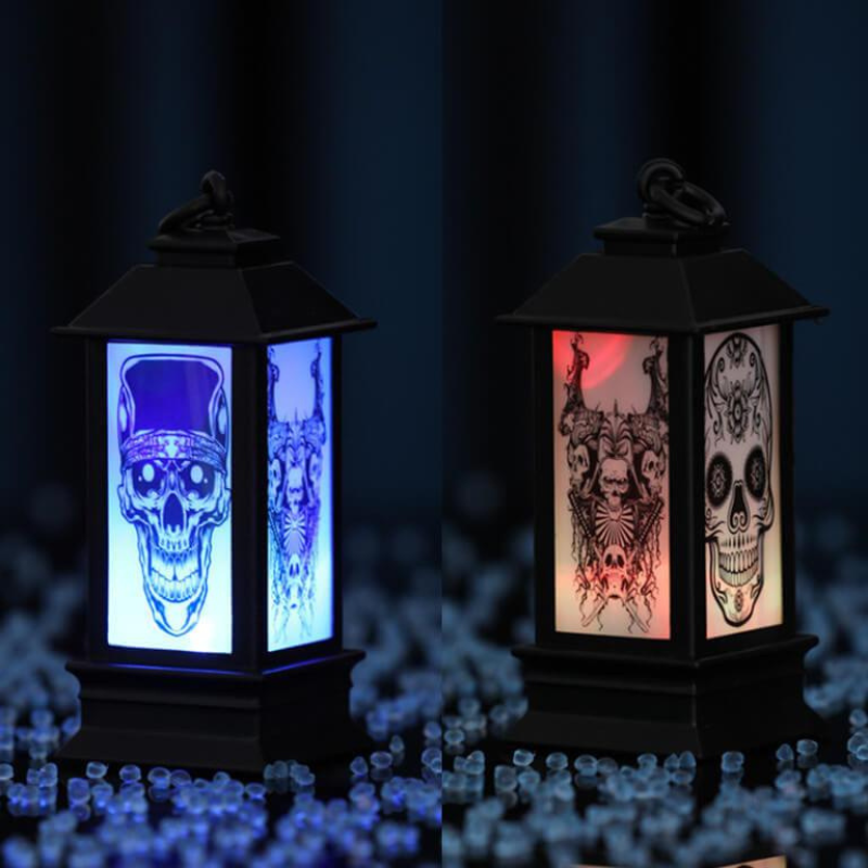 SpookLantern – Skelet-Græskar Halloween LED Oljelampe Dekoration