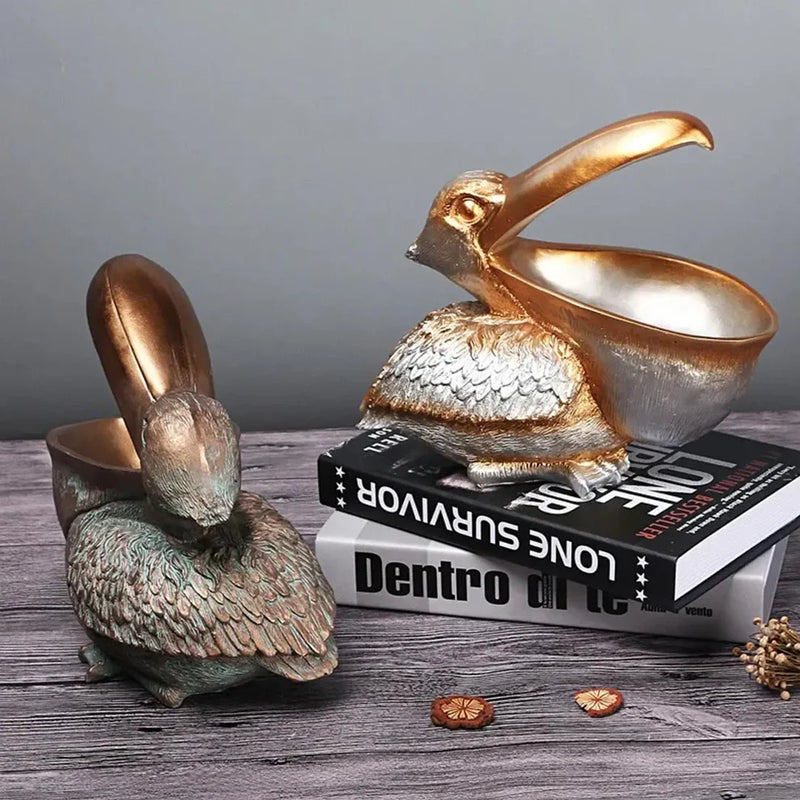 FeatherBowl – Pelikanfigur med dekorativ opbevaringsskål