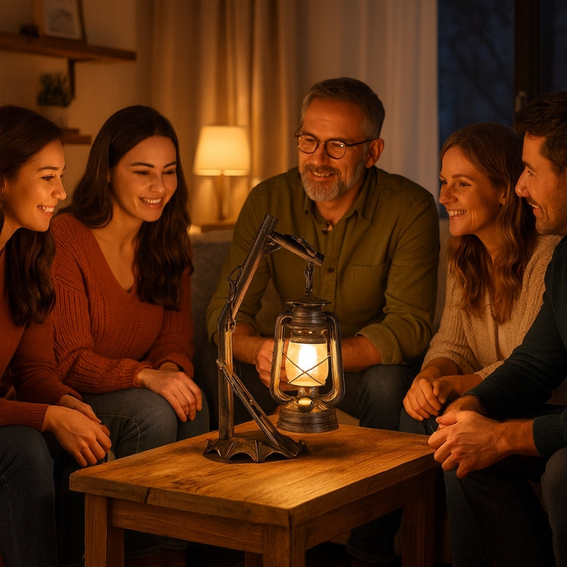OpalForge – Moderne industrielt messingbordlampe med opalglasskærm