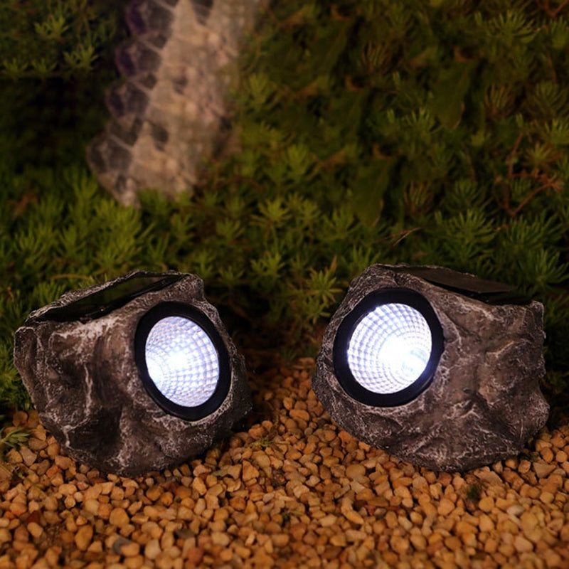 LumiRock – Solcelledrevet udendørs LED-havelampe med justerbar lysstyrke