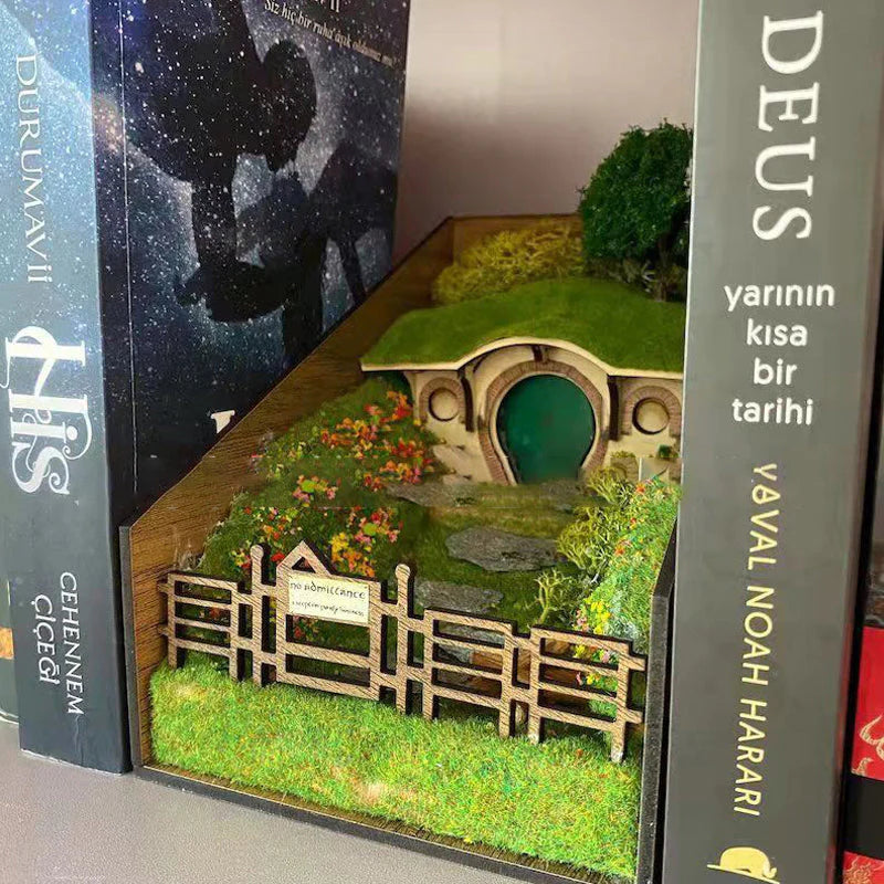 BookCharm – Håndlavede dekorative bogstøtter med mikrolandskabsdesign til bogreoldekoration