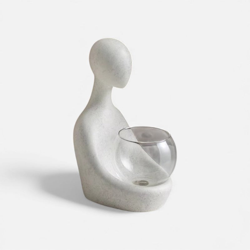 FigurBloom – Blomster Vase med Kreativ Figur til Dekorativ Udstilling