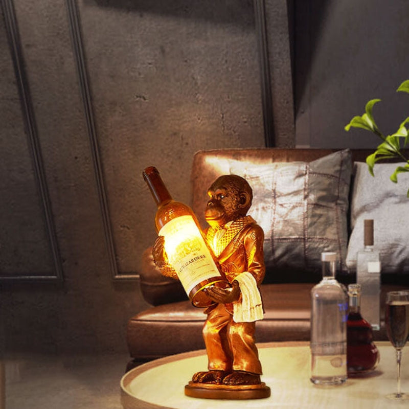 MonkeyGlow – Dekorativ Bordlampe med Legesyg Figur