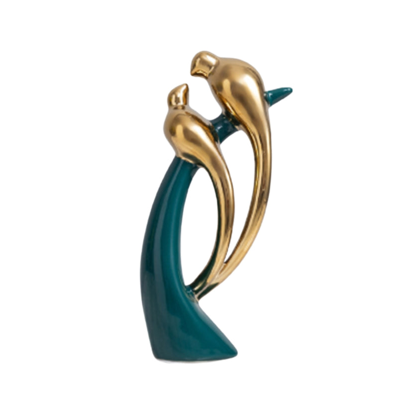 CharmiNest - Elegant Lovebird figurpar til tidløs og charmerende boligindretning