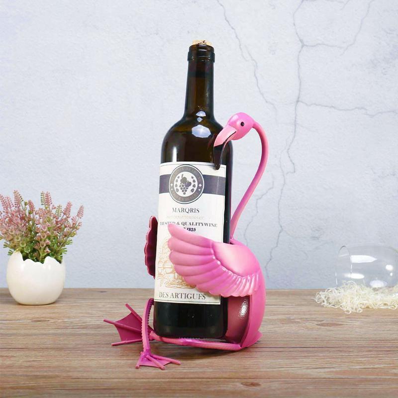 WineFlare – Finurlig Flamingo-vinflaskeholder med indviklede dekorative detaljer