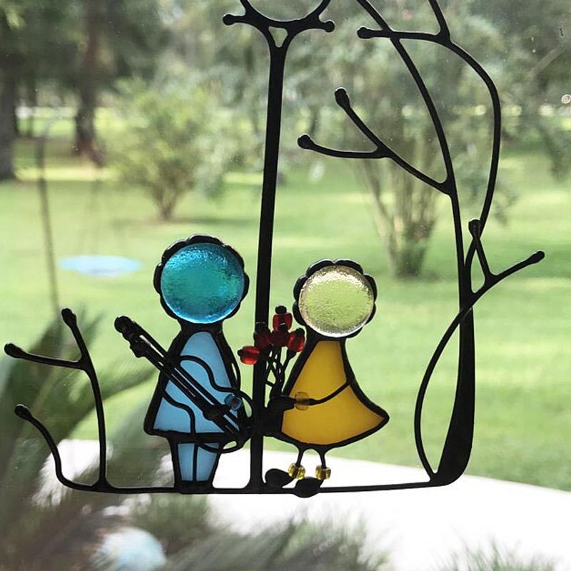 LumiCharm – Legende ophængning Suncatchers med figurdesign for en munter vinduesudstilling