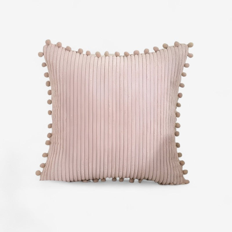 PomLuxe – Dekorativ Pudebetræk med Pom Pom Kanter