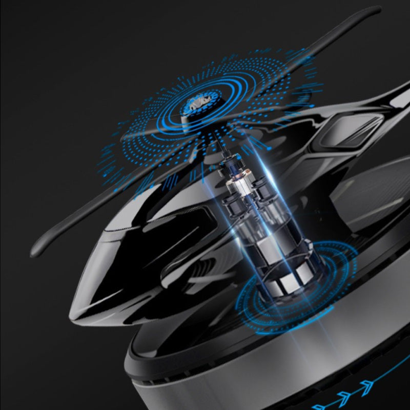 SolarSpin - Roterende helikopter luftfrisker soldrevet aromaterapi til biler