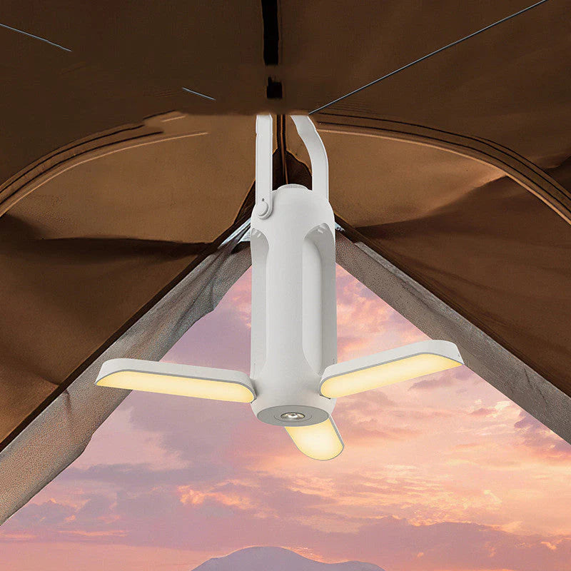 LumiCamp – Bærbar campinglampe med kompakt design og kraftigt lys til udendørs brug