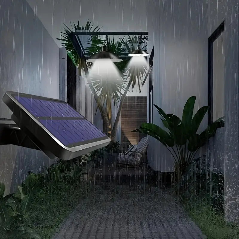 SolarGlow – Solcelledrevet LED-pendellys til udendørs rum med fjernbetjening