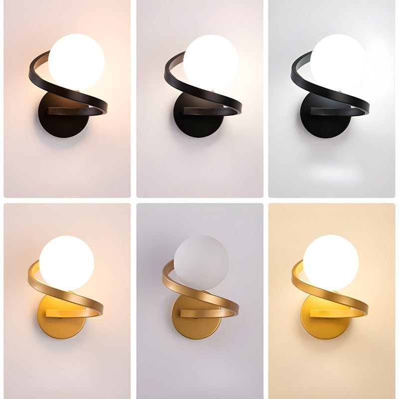 NordicGlow – Spiralvæglampe med moderne LED og stilfuldt spiraldesign til moderne rum