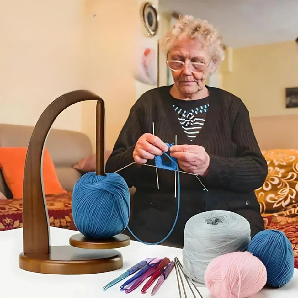 SpinYarn - Roterende garnholder til sammenfiltringsfri strikning og hækling