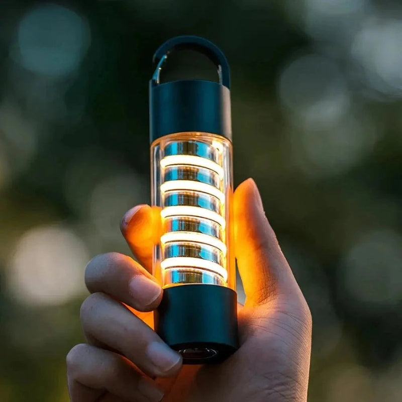 LumiCamp - Justerbart stativ campinglys med genopladeligt batteri og bærbart design