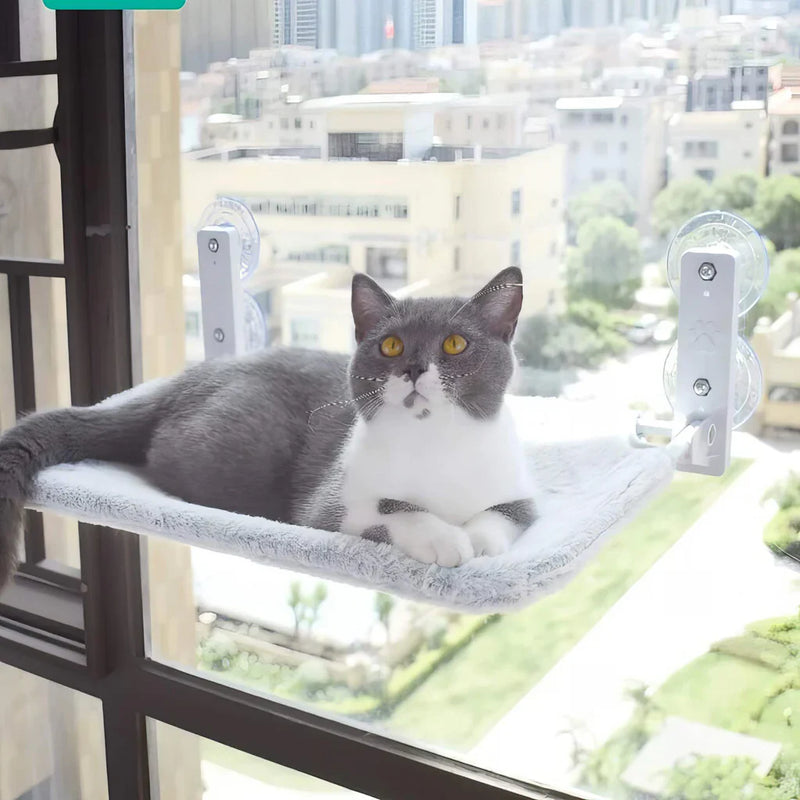 PurrNook – Foldbar Vindue kat-hængekøje med Let at rengøre cover  og sikker støtte