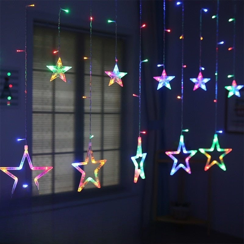 StarGlow – Stjerneformede Lyskæder med Kaskadeeffekt for en Magisk Stemning