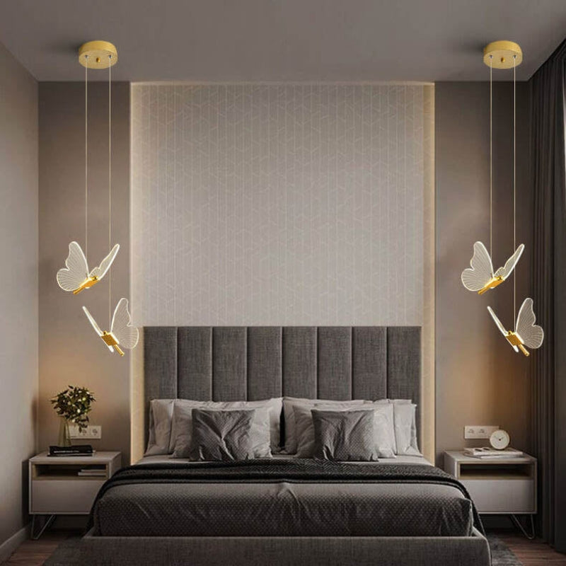 LumaWing – Minimalistisk Akryl Sommerfugl LED Pendellampe