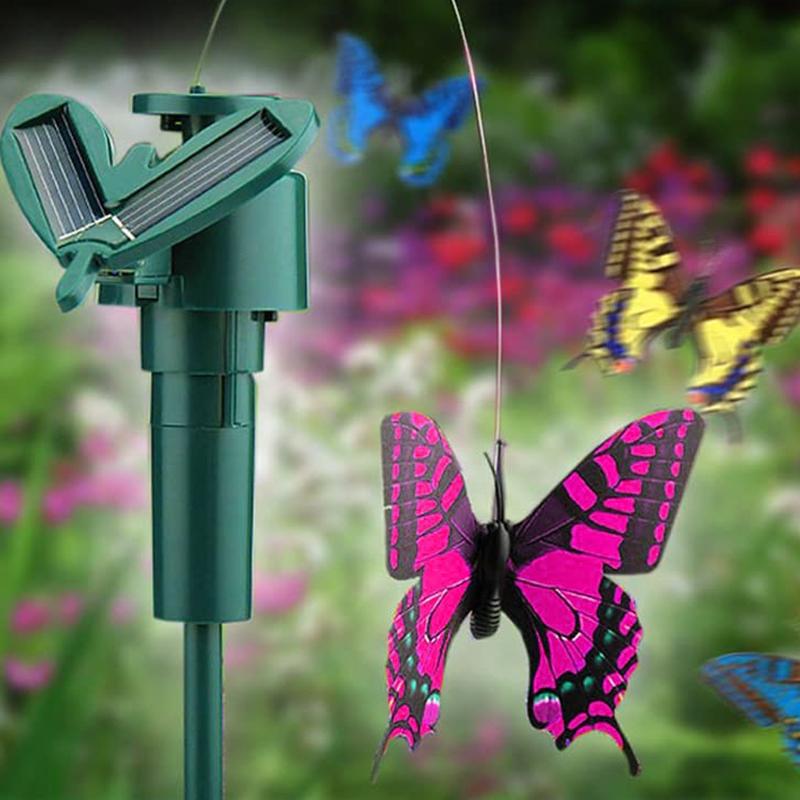 NatureGlow - Solar havedekoration med bevægelige kolibri- og sommerfuglefigurer