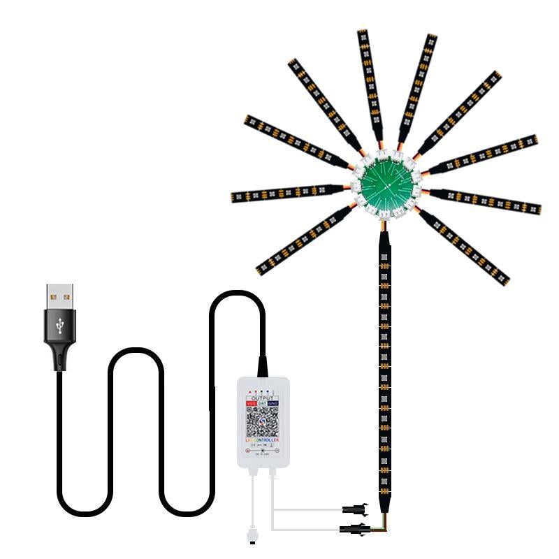 LumiBlaze - Smarte LED vægdekorationslampe med fjernbetjening og DIY-tilstande