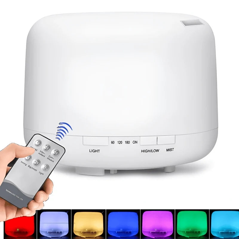 MistVibe – Fjernstyret aromaspreder med Bluetooth-højttaler og omgivende belysning