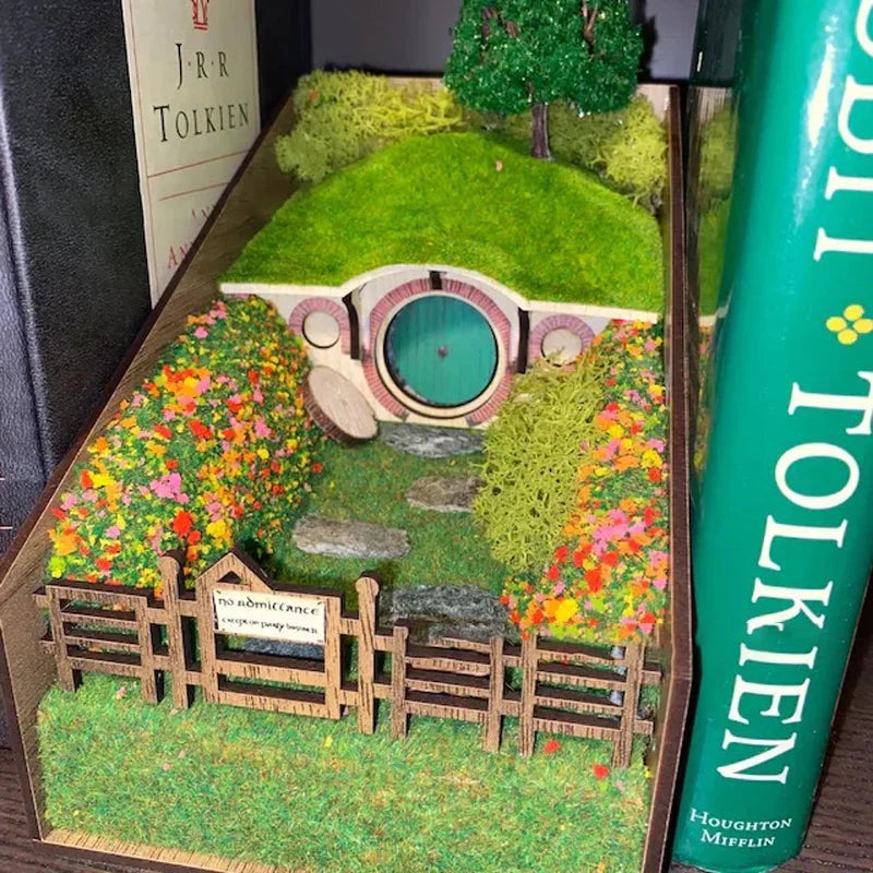 BookCharm – Håndlavede dekorative bogstøtter med mikrolandskabsdesign til bogreoldekoration