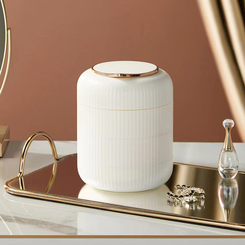 StackGlam – Stabelbar smykkebeholder med flere lag med kompakt spejl og elegant design
