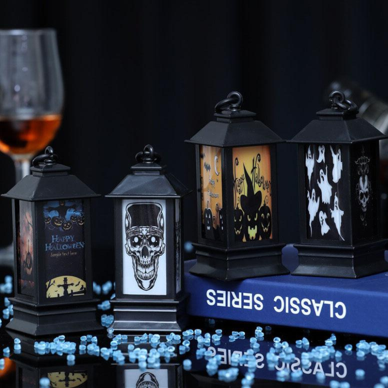 SpookLantern – Skelet-Græskar Halloween LED Oljelampe Dekoration