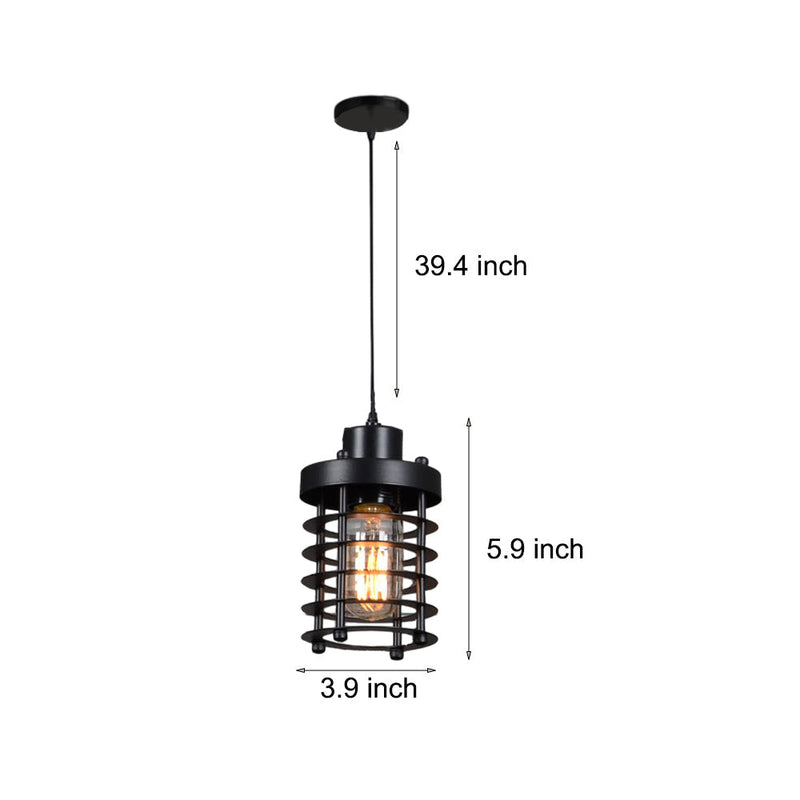 RetroGlow - Industriel Metal Cage Pendant lysekrone til stilfuldt interiør