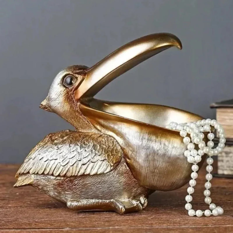 FeatherBowl – Pelikanfigur med dekorativ opbevaringsskål